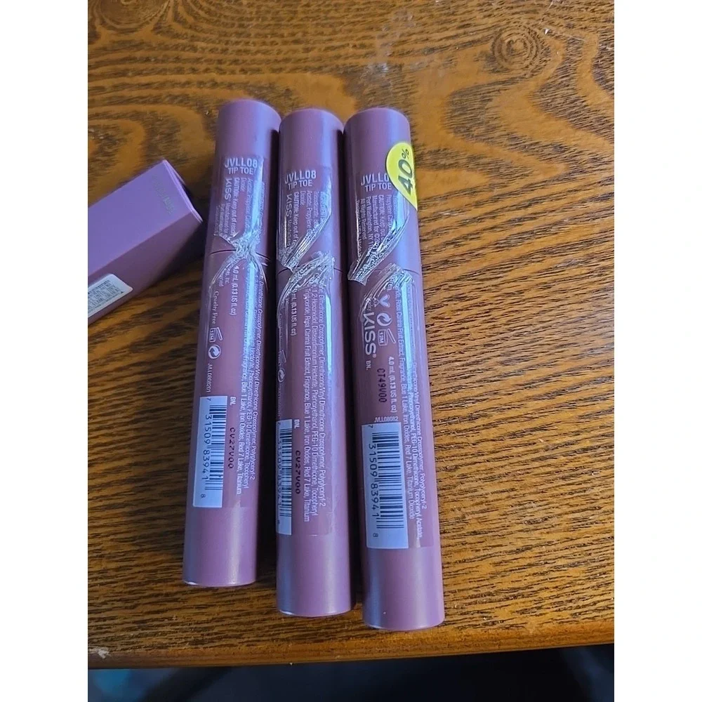 Lot Of 3‎ JOAH BY KISS Velvet Lip Color LIQUID LIPSTICK - JVLL08 Tip Toe